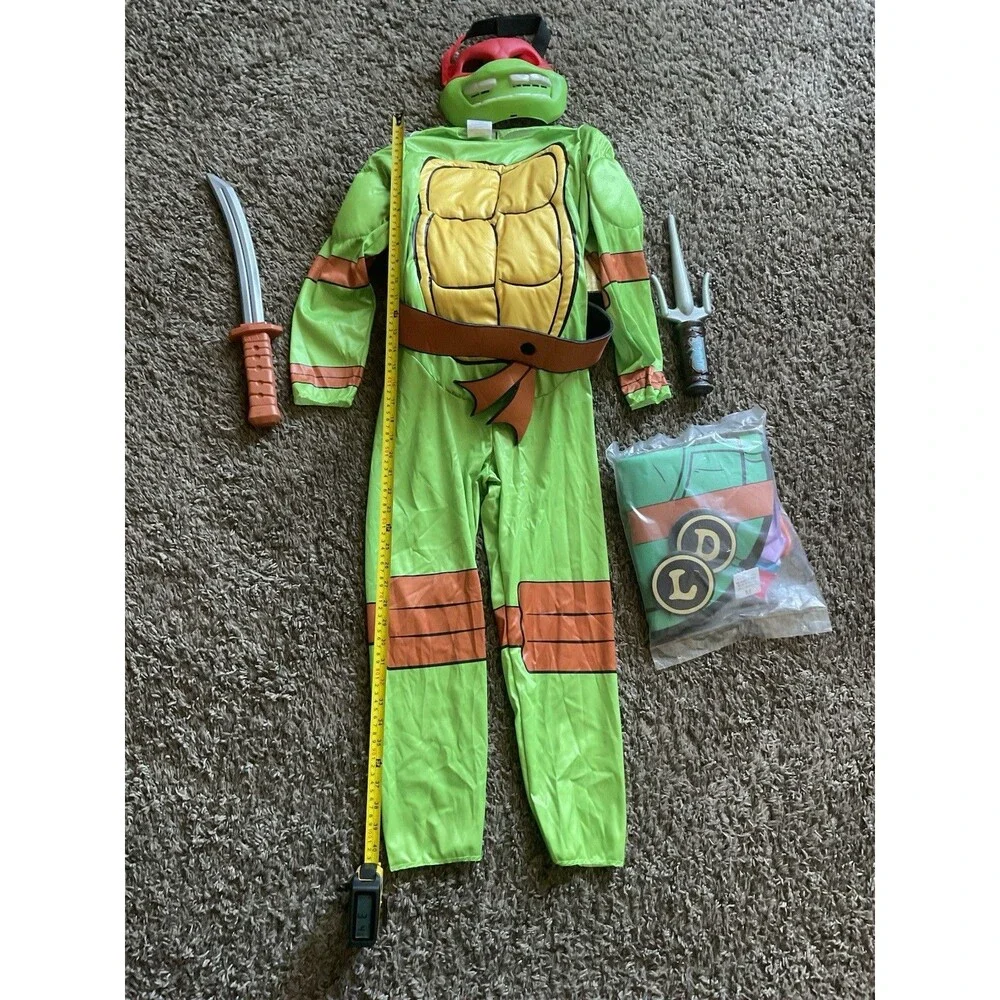 Teenage Mutant Ninja Turtles 4-in-1 Costume Boys Size M 8 Rubies Cosplay BUNDle